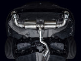 AWE Touring Edition Axle Back Exhaust for BMW G2X 330i/430i - Chrome Silver - Mounted